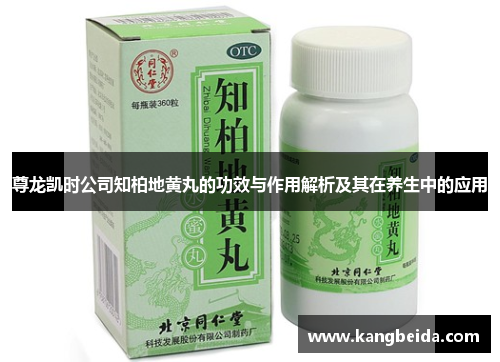 尊龙凯时公司知柏地黄丸的功效与作用解析及其在养生中的应用